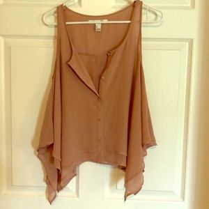 Forever 21 Mauve Button-up flowy top